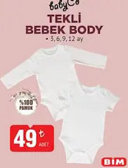 BABYCO TEKLİ BEBEK BODY fiyat ve kampanya bilgisi